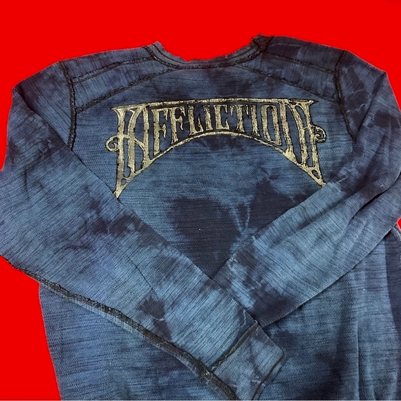 Affliction REVERSIBLE blue/black long sleeve THERMAL  size XXL - Picture 10 of 10